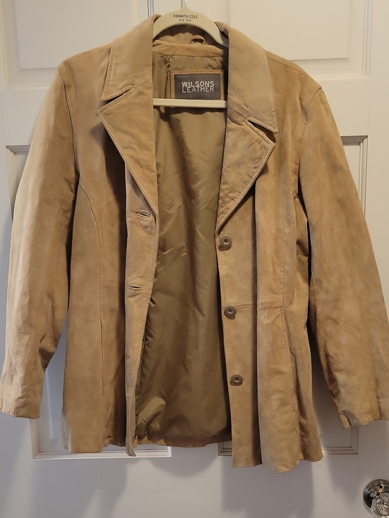 Wilsons Leather Jackets & Blazers - Vintage Wilsons Leather Tan Genuine Suede Jacket Coat Medium